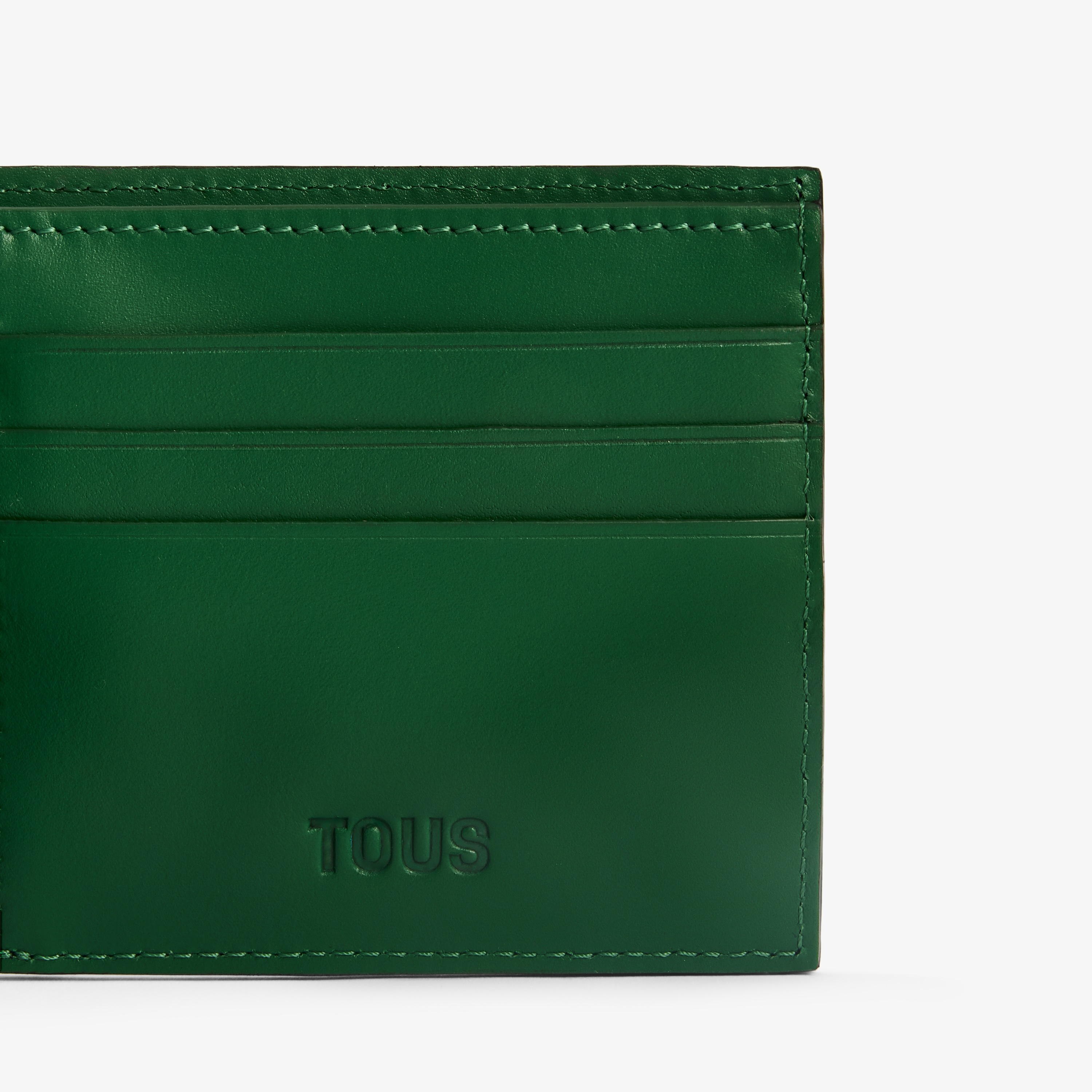 Medium black and green leather Wallet TOUS Man