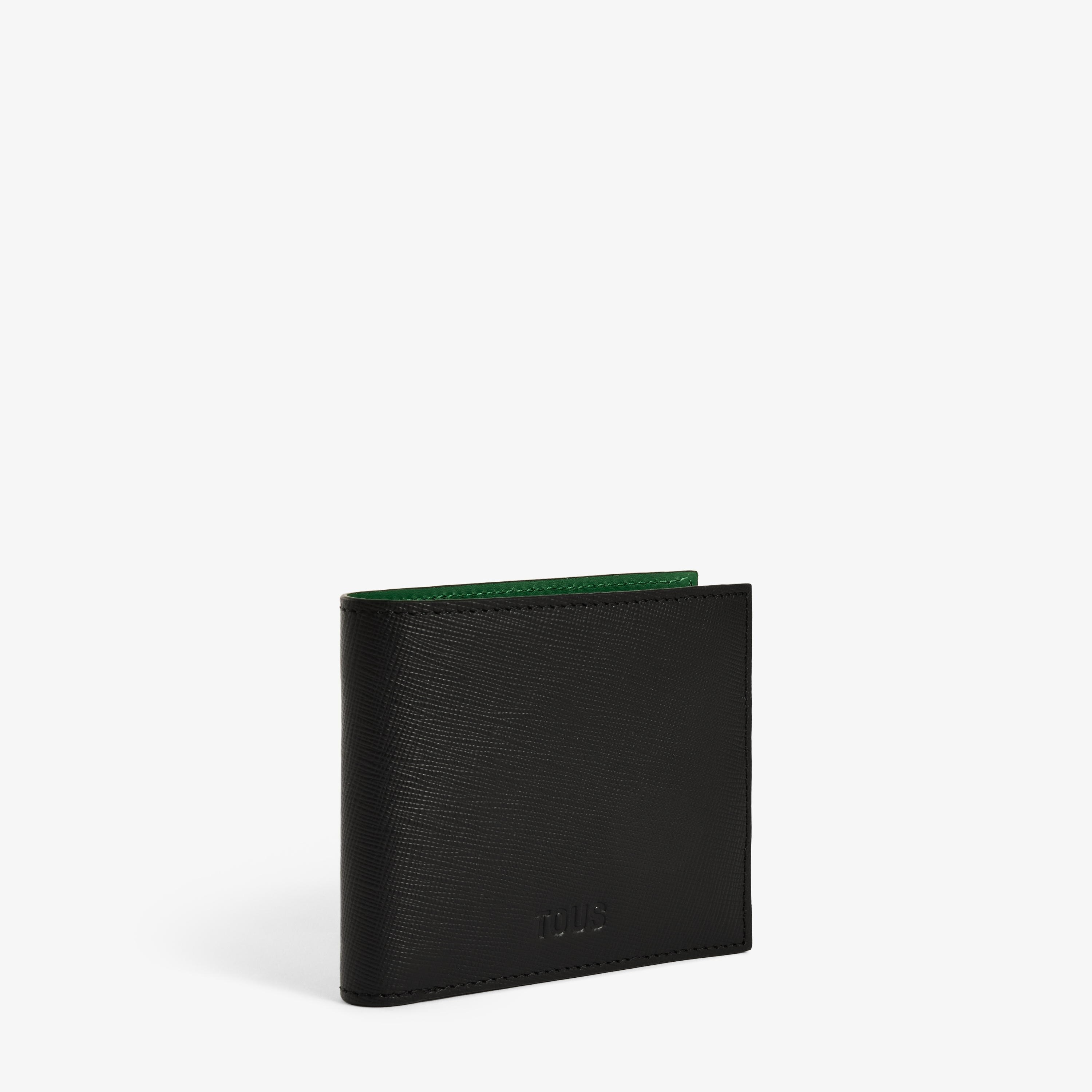 Medium black and green leather Wallet TOUS Man