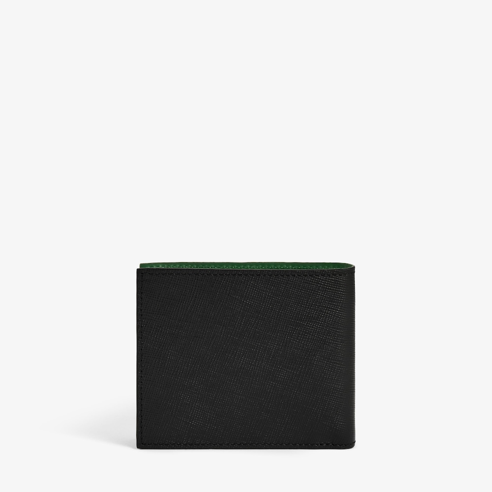 Billetera mediana de piel negro y verde TOUS Man