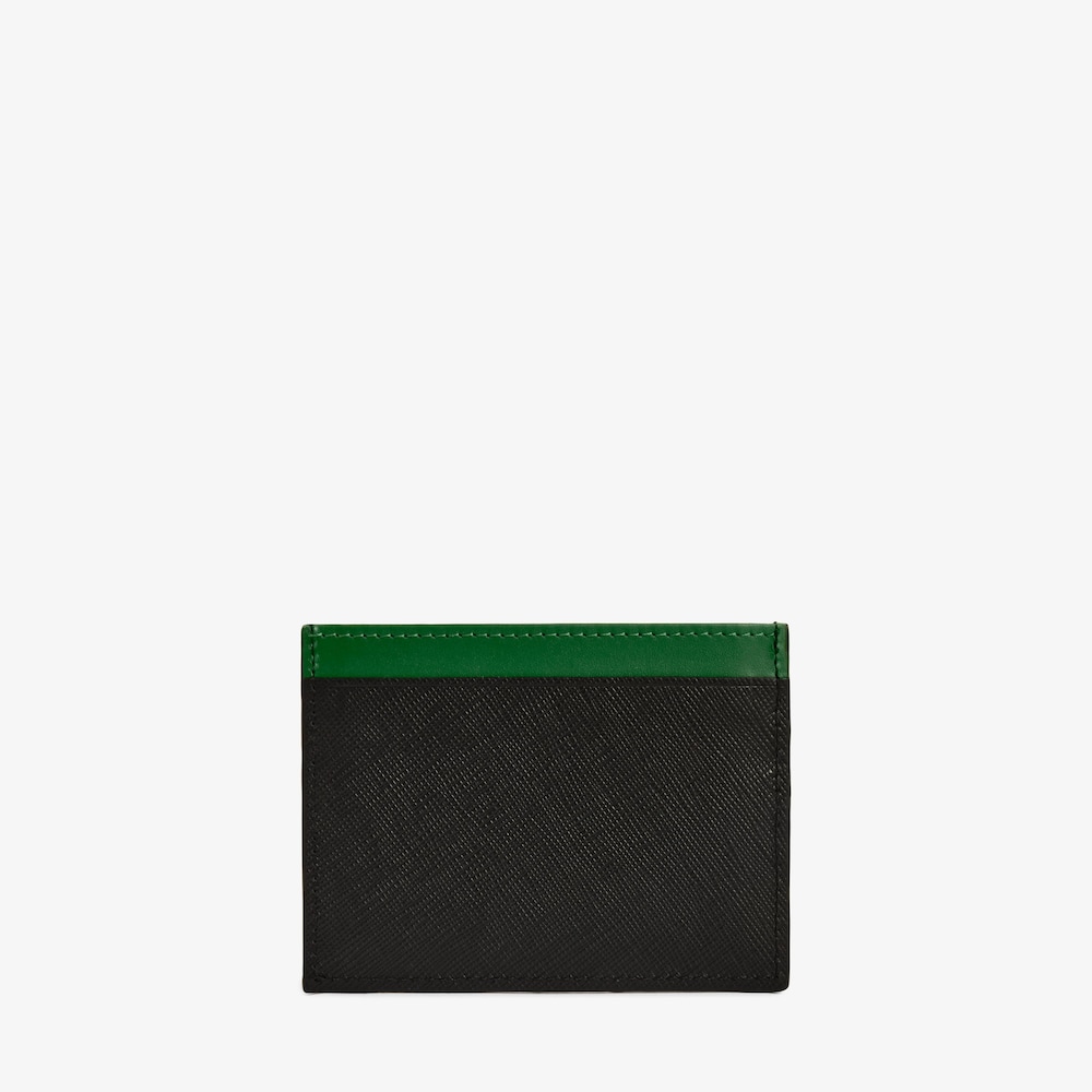Black and green leather Cardholder TOUS Man