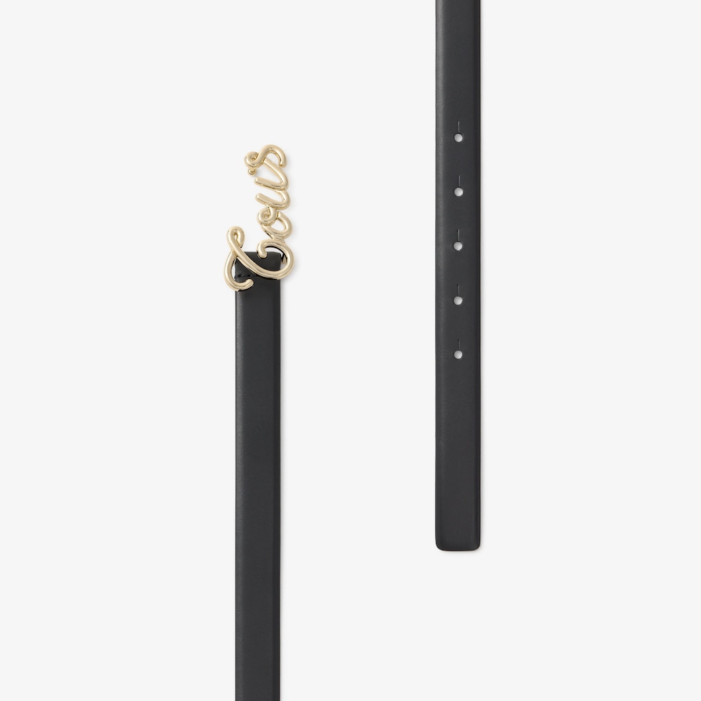 Cintur&oacute;n de piel negro 100 cm TOUS Monogram