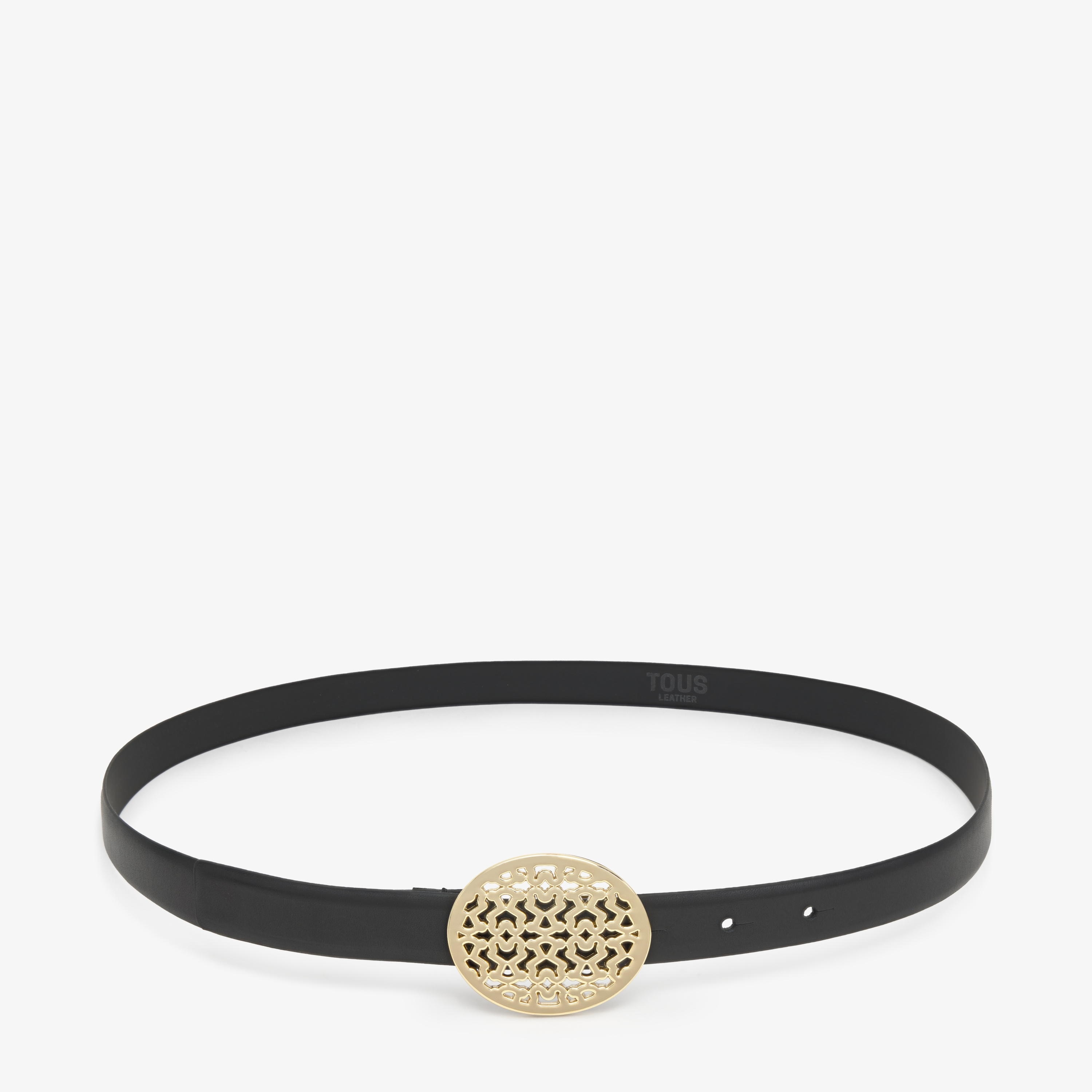 99 cm black leather Belt TOUS Bear Shock
