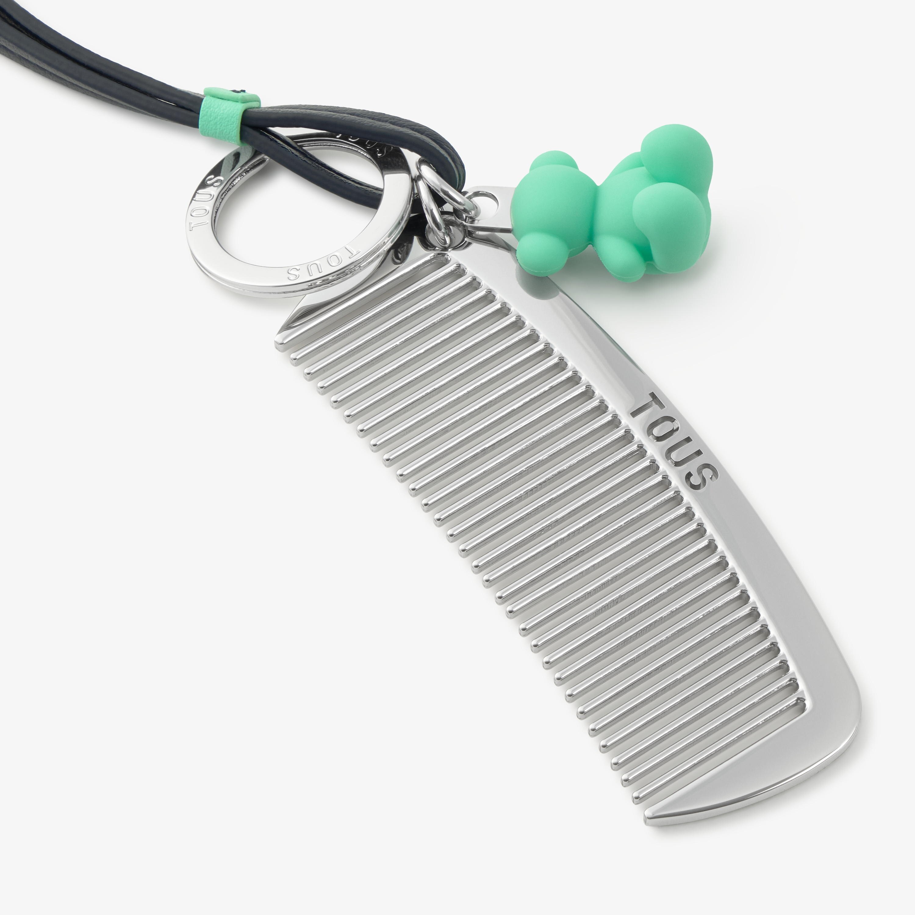 Navy blue bear and comb Charm TOUS Llaveros