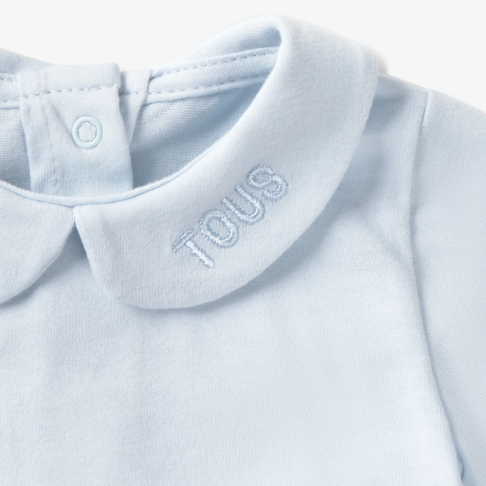 Set of baby bodysuits with Peter Pan collar in Tender Cel