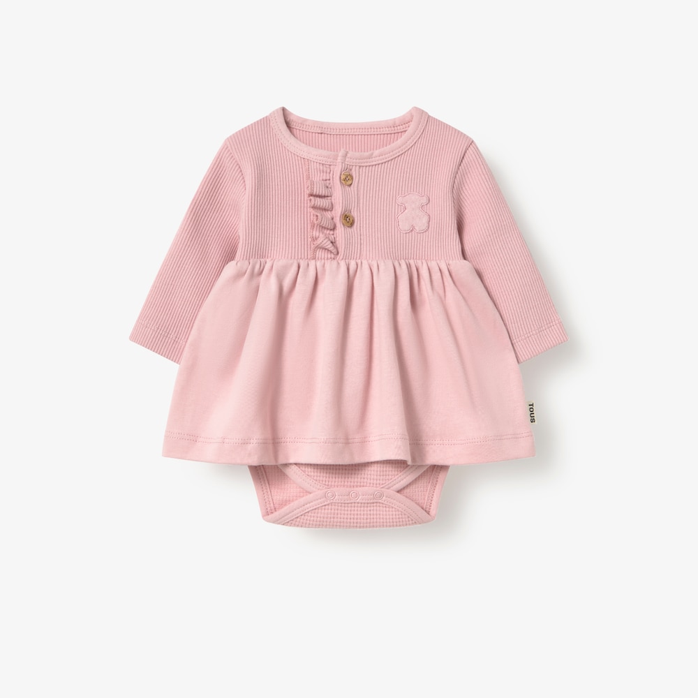 Const baby bodysuit with skirt in pink