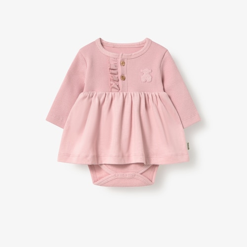 Const baby bodysuit with skirt in pink
