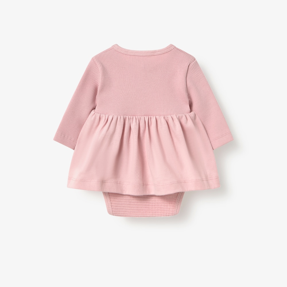 Const baby bodysuit with skirt in pink
