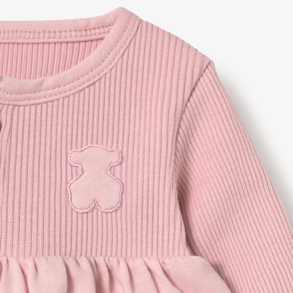 Const baby bodysuit with skirt in pink