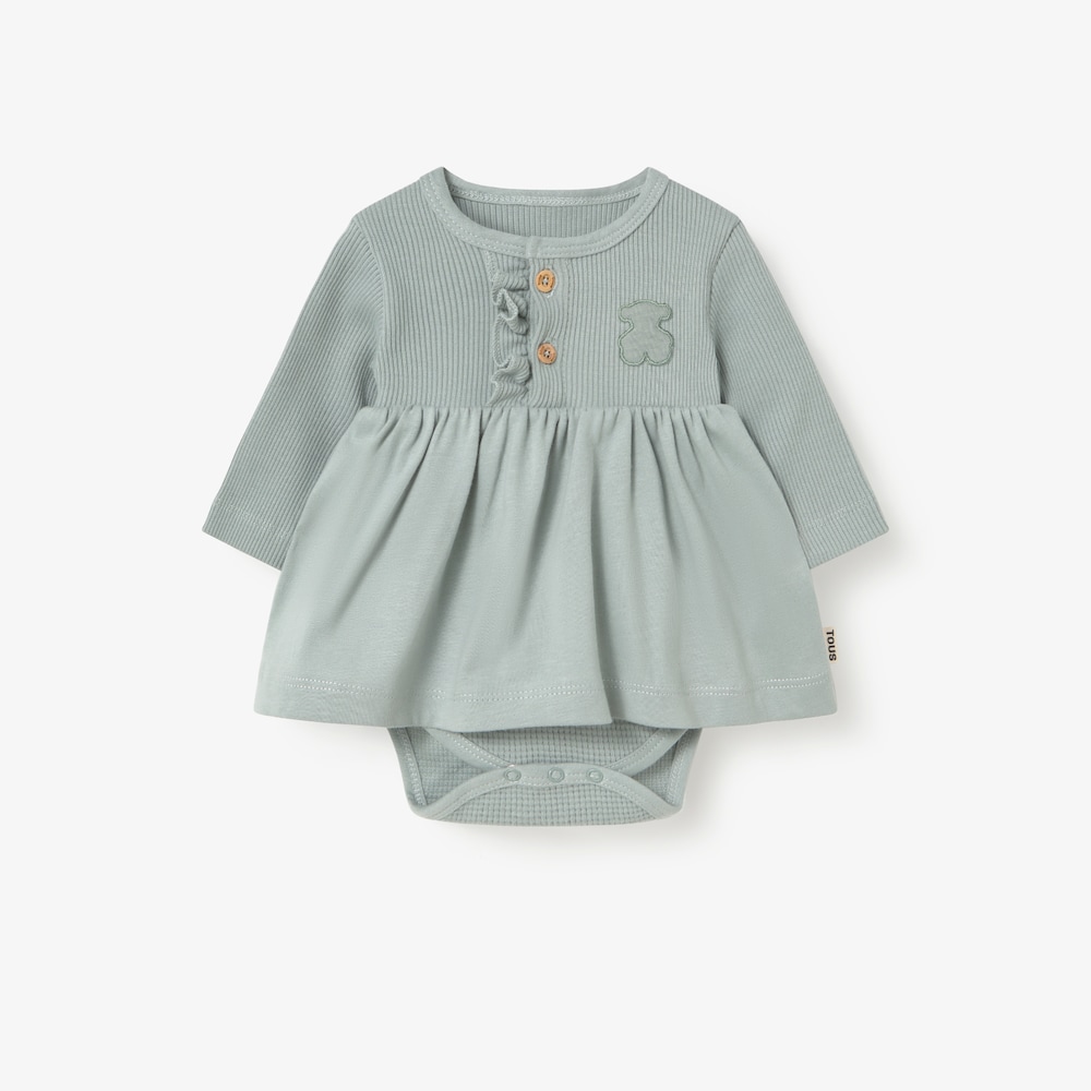 Const green baby bodysuit with skirt