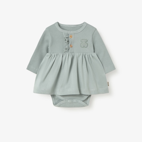 Const green baby bodysuit with skirt