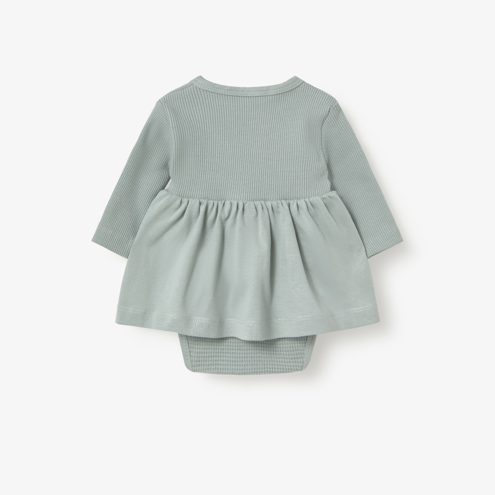 Const green baby bodysuit with skirt