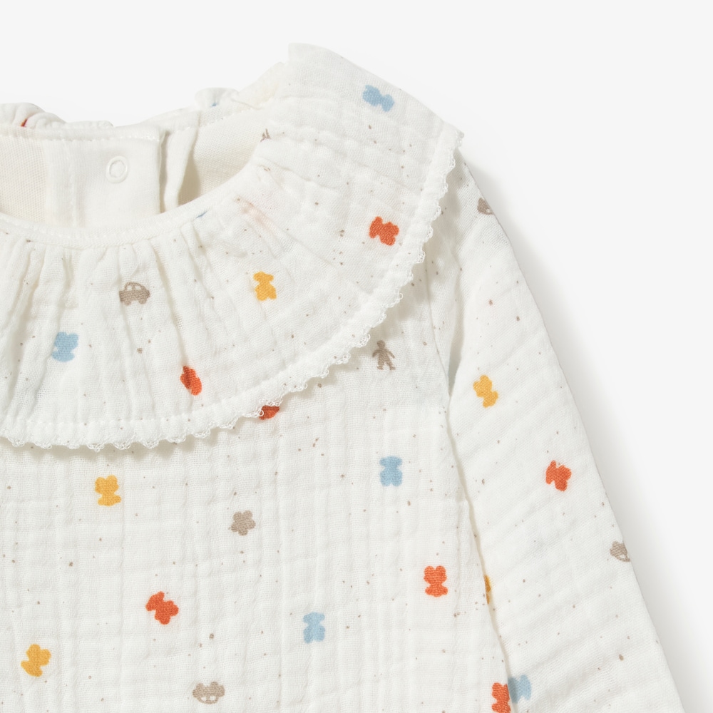 Baby bodysuit with blouse in natural-coloured Cool
