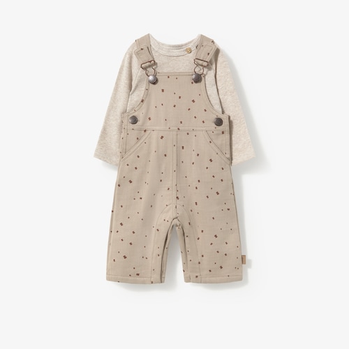 Conjunto de beb&eacute; ni&ntilde;a casual Sand beige