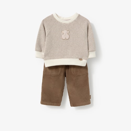 Conjunto de beb&eacute; ni&ntilde;o soft Sand beige
