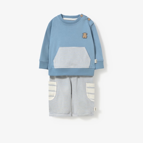Risc blue sports baby outfit