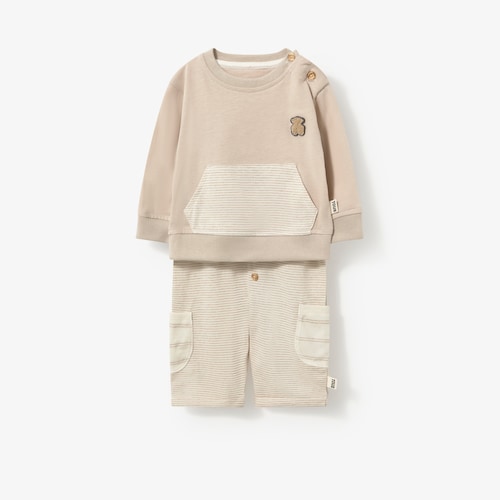  Risc beige sports-style baby outfit