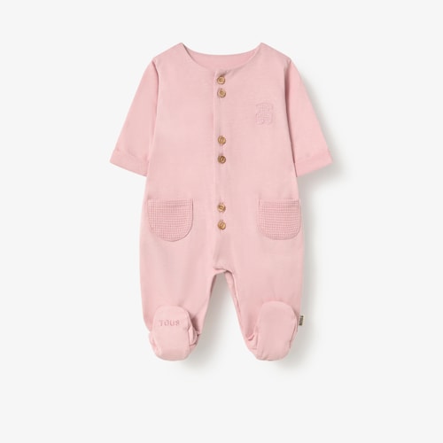 Const pink baby romper