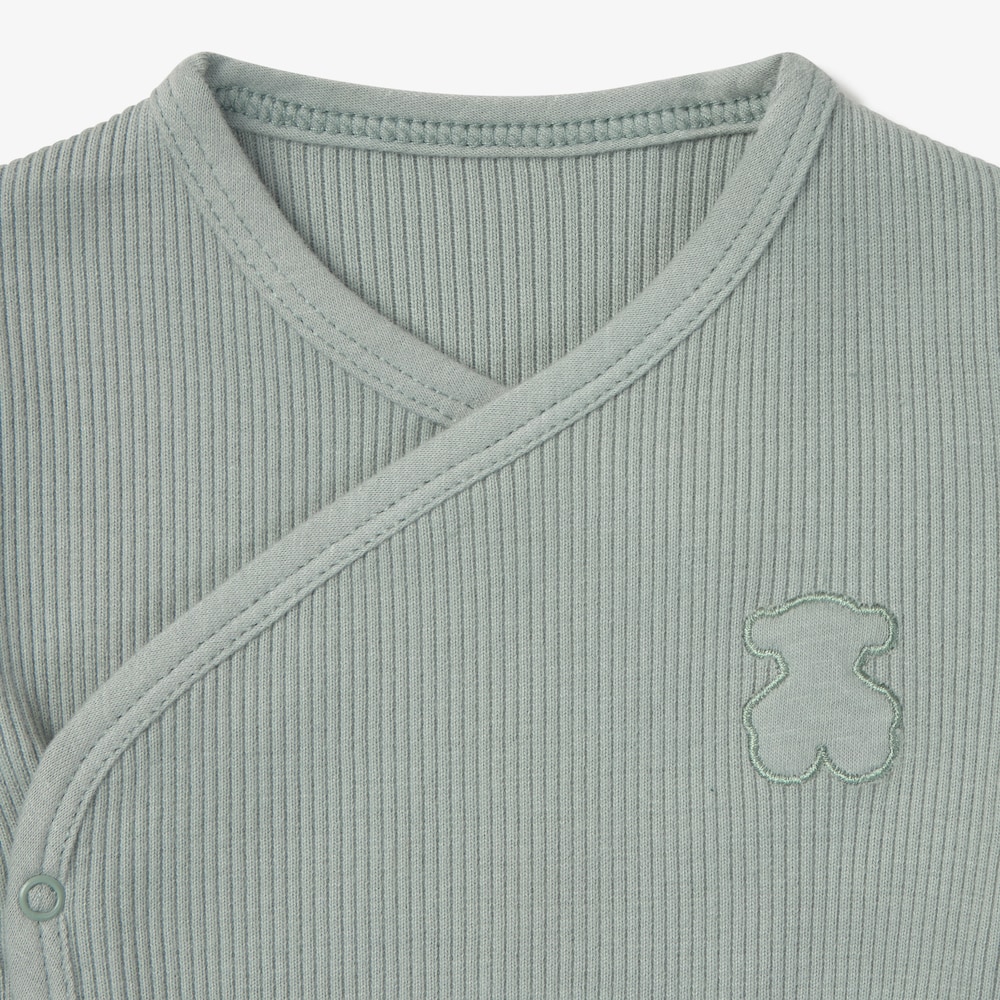 Pack of pink cross-over baby bodysuits
