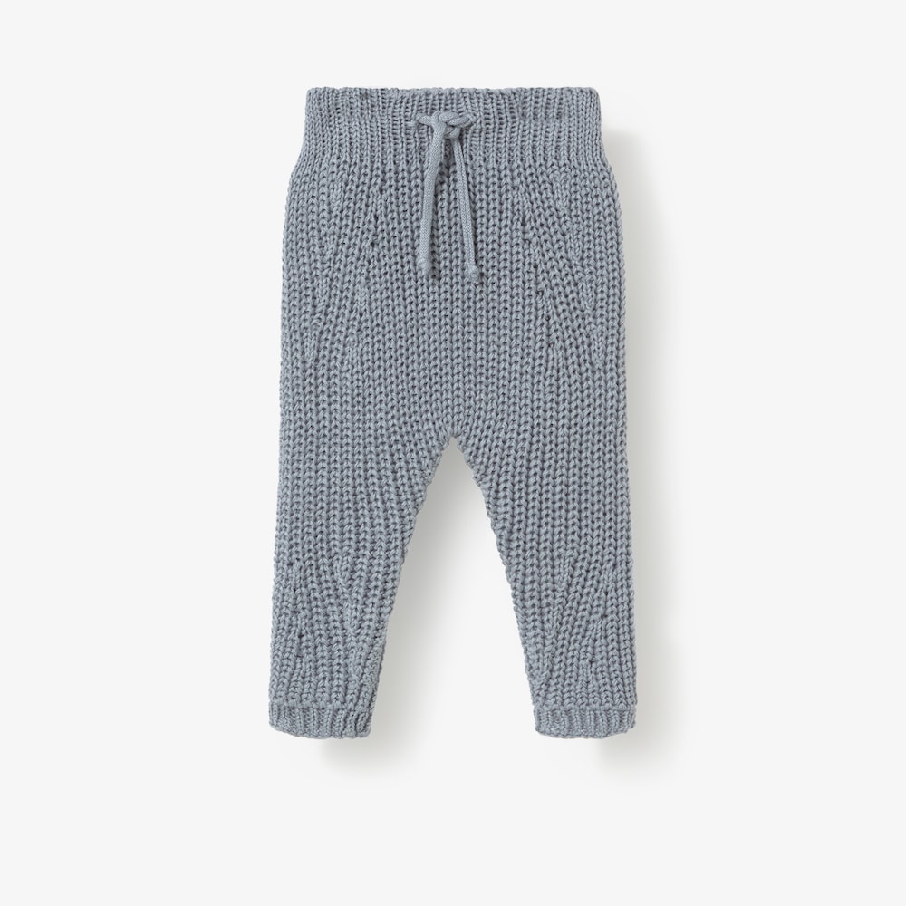 Blue knitted newborn baby set