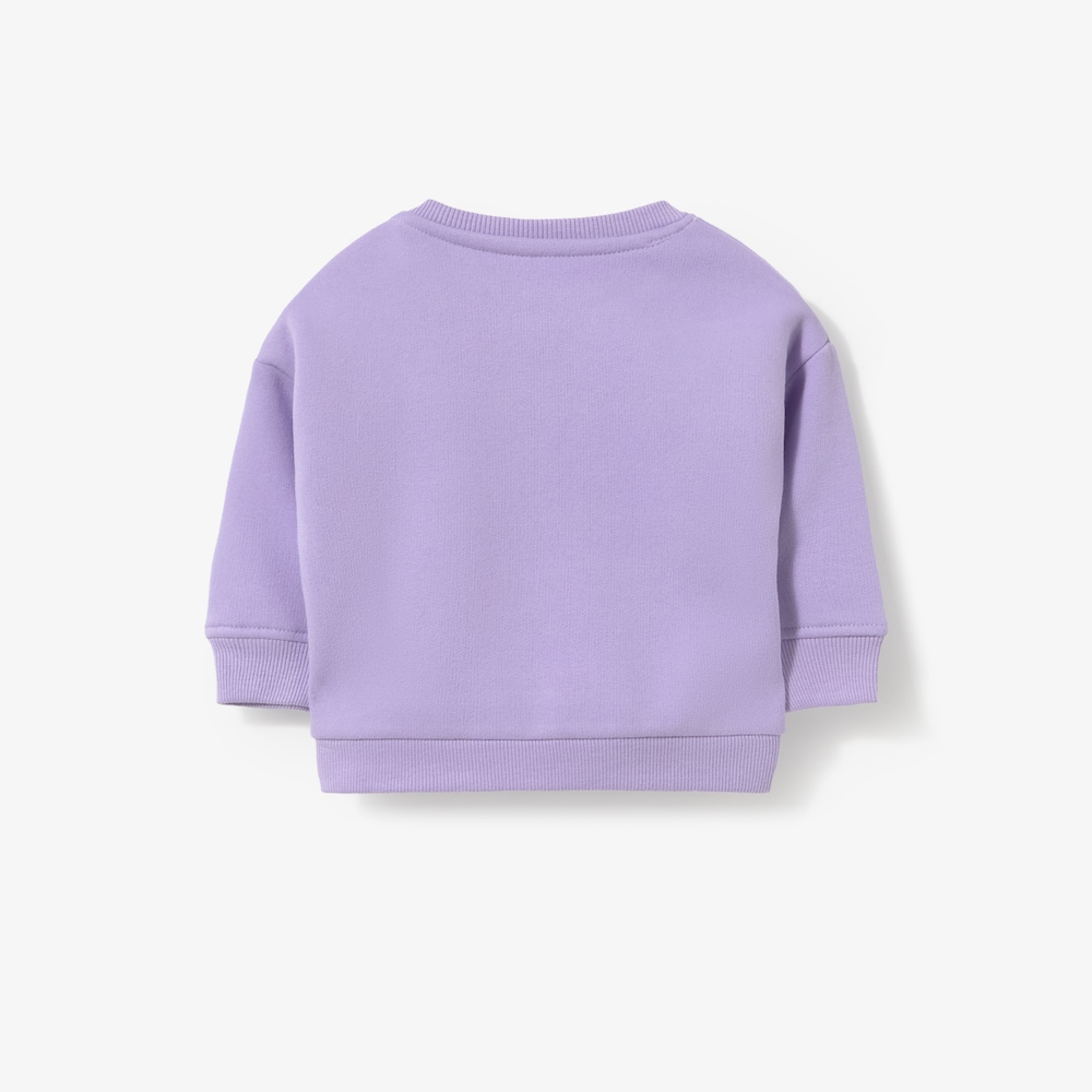 Casual lilac sequinned bear sweatshirt