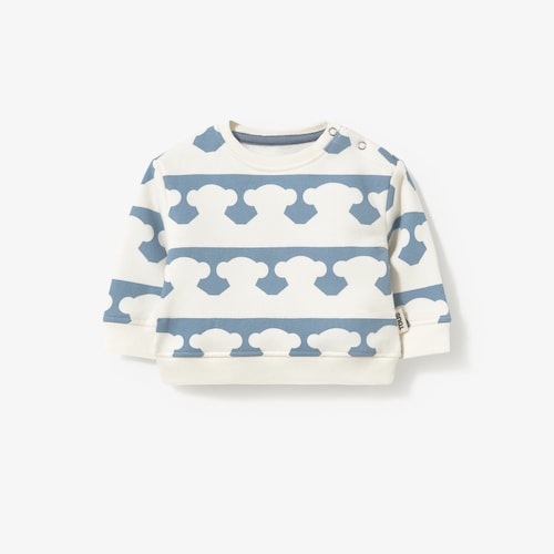Sudadera con franjas de osos Casual azul
