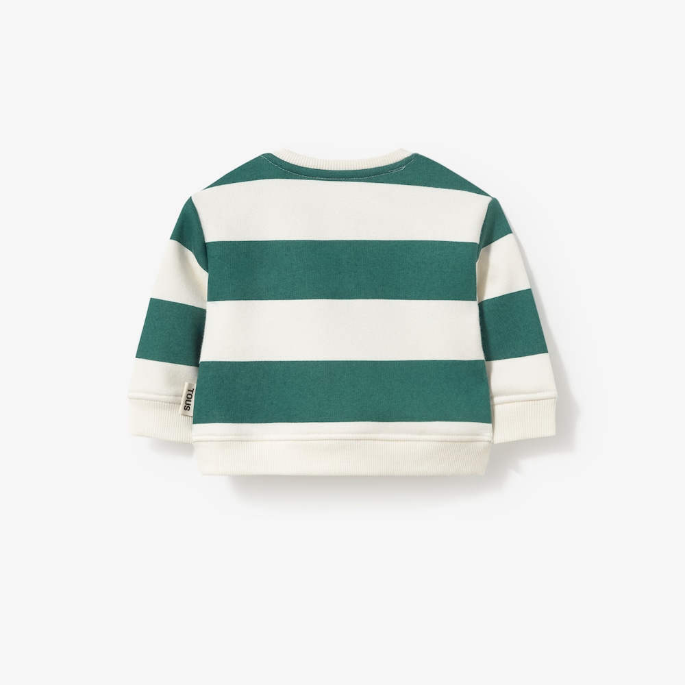 Casual green striped jumper