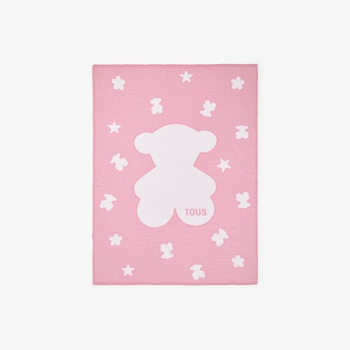 Reversible Nilo baby blanket in pink