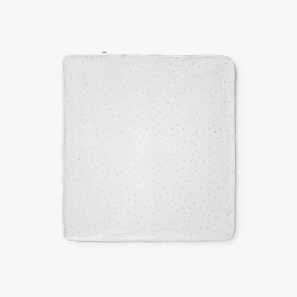 Grey glitter short-pile baby blanket