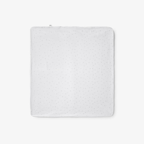 Grey glitter short-pile baby blanket