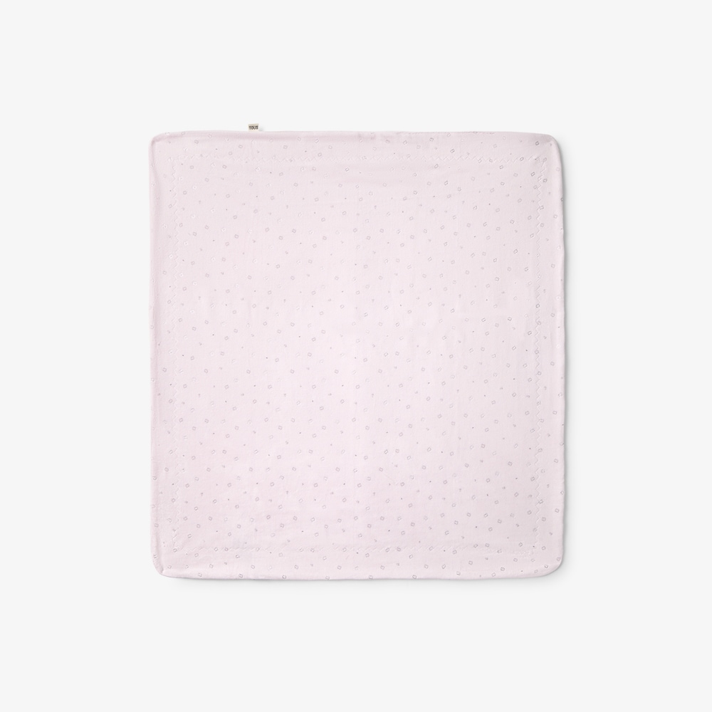 Pink Glitter short-pile baby blanket