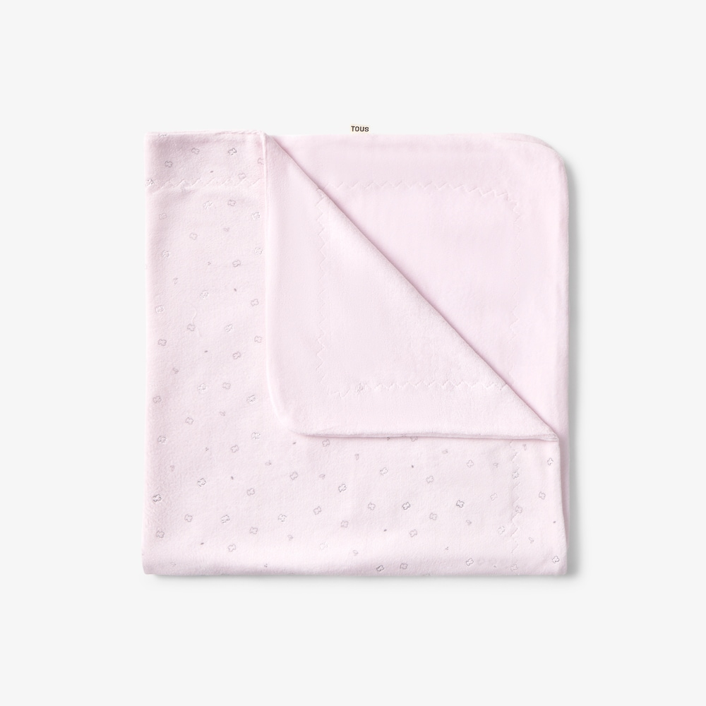 Pink Glitter short-pile baby blanket