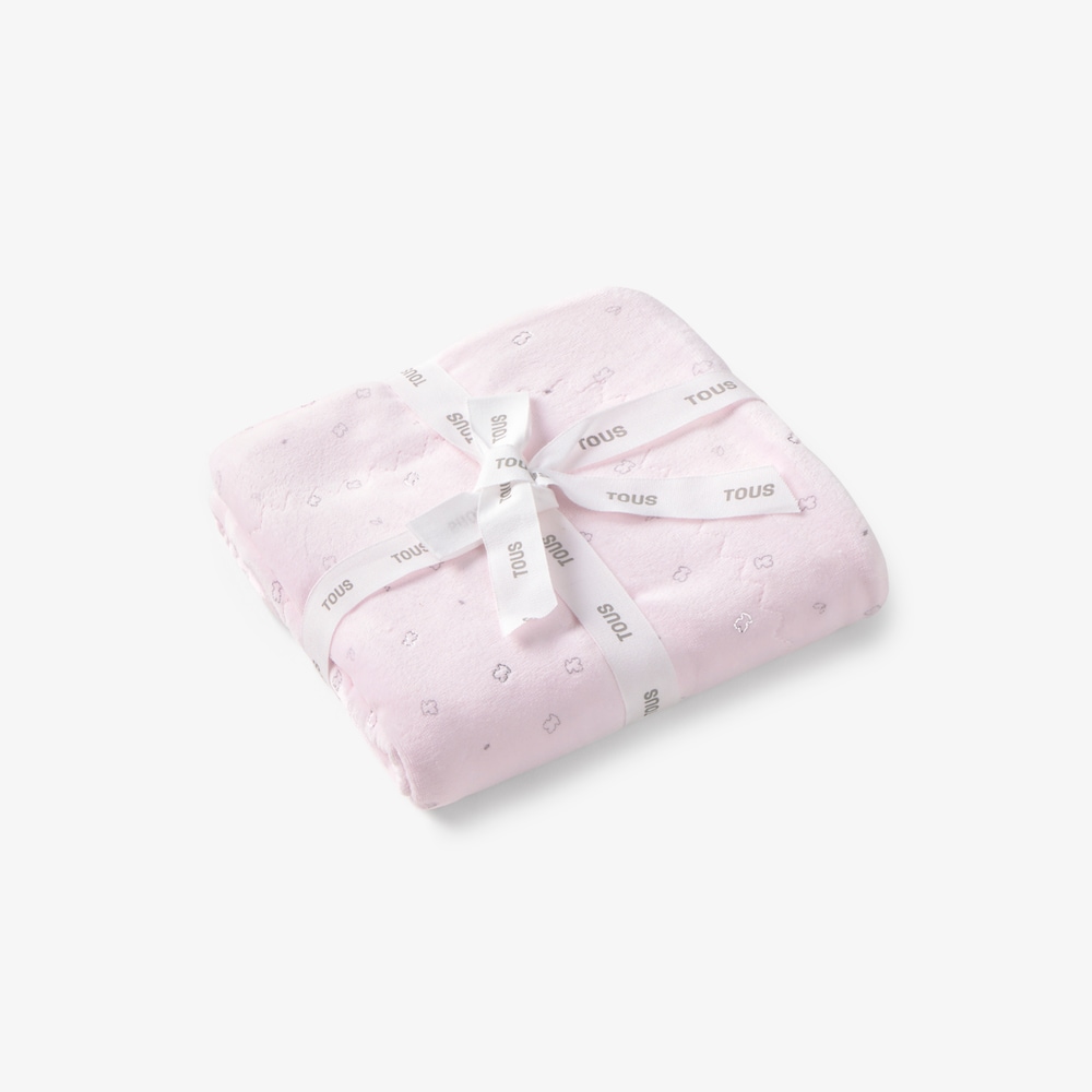 Pink Glitter short-pile baby blanket