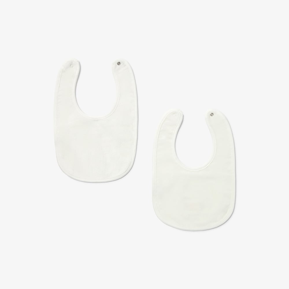 Cool ecru baby bib set