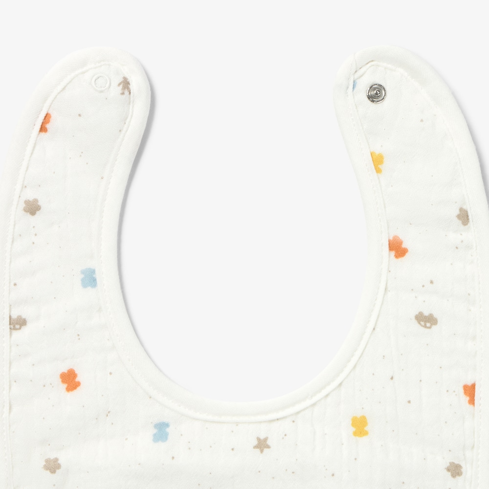 Cool ecru baby bib set