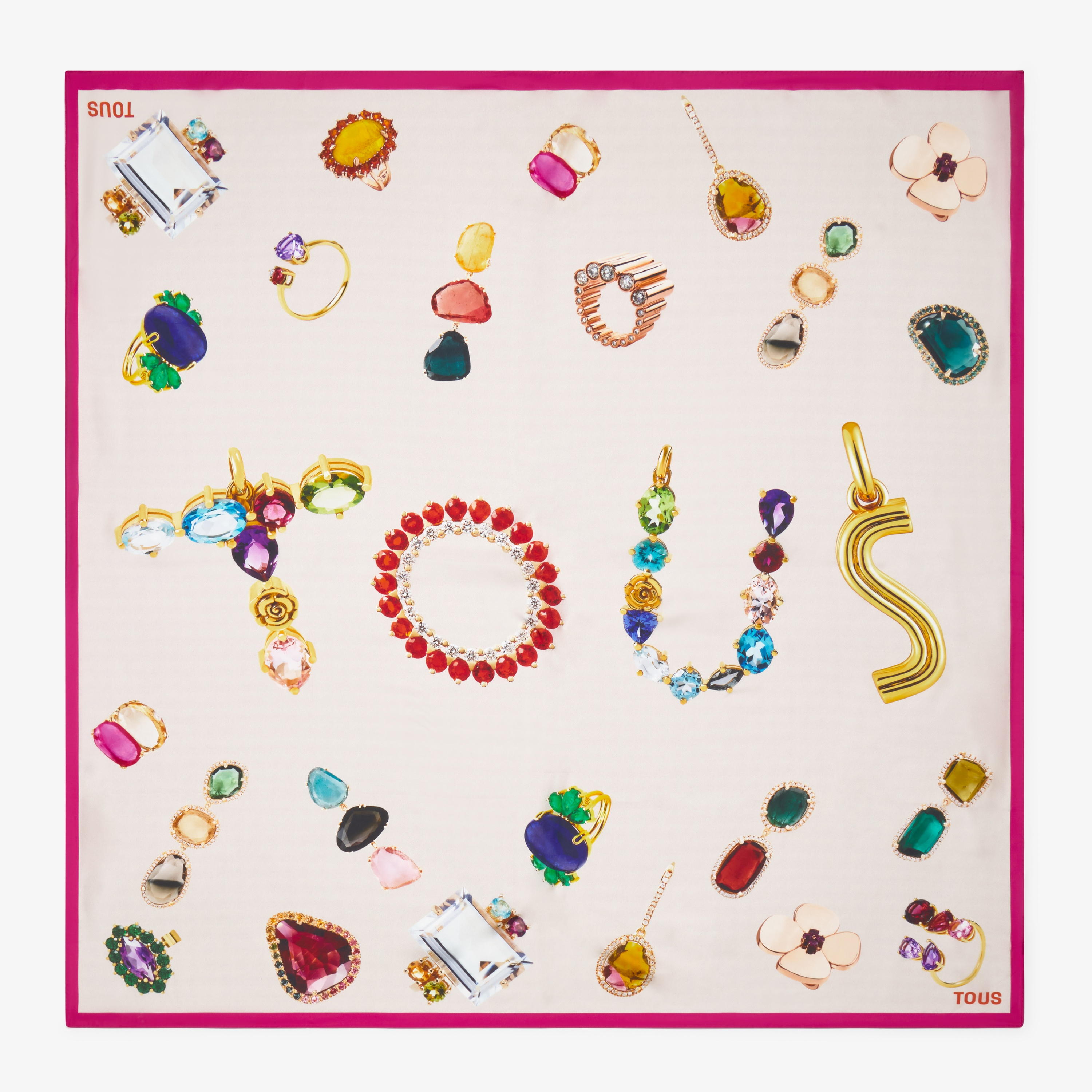 Beige silk Scarf TOUS Icon Jewels