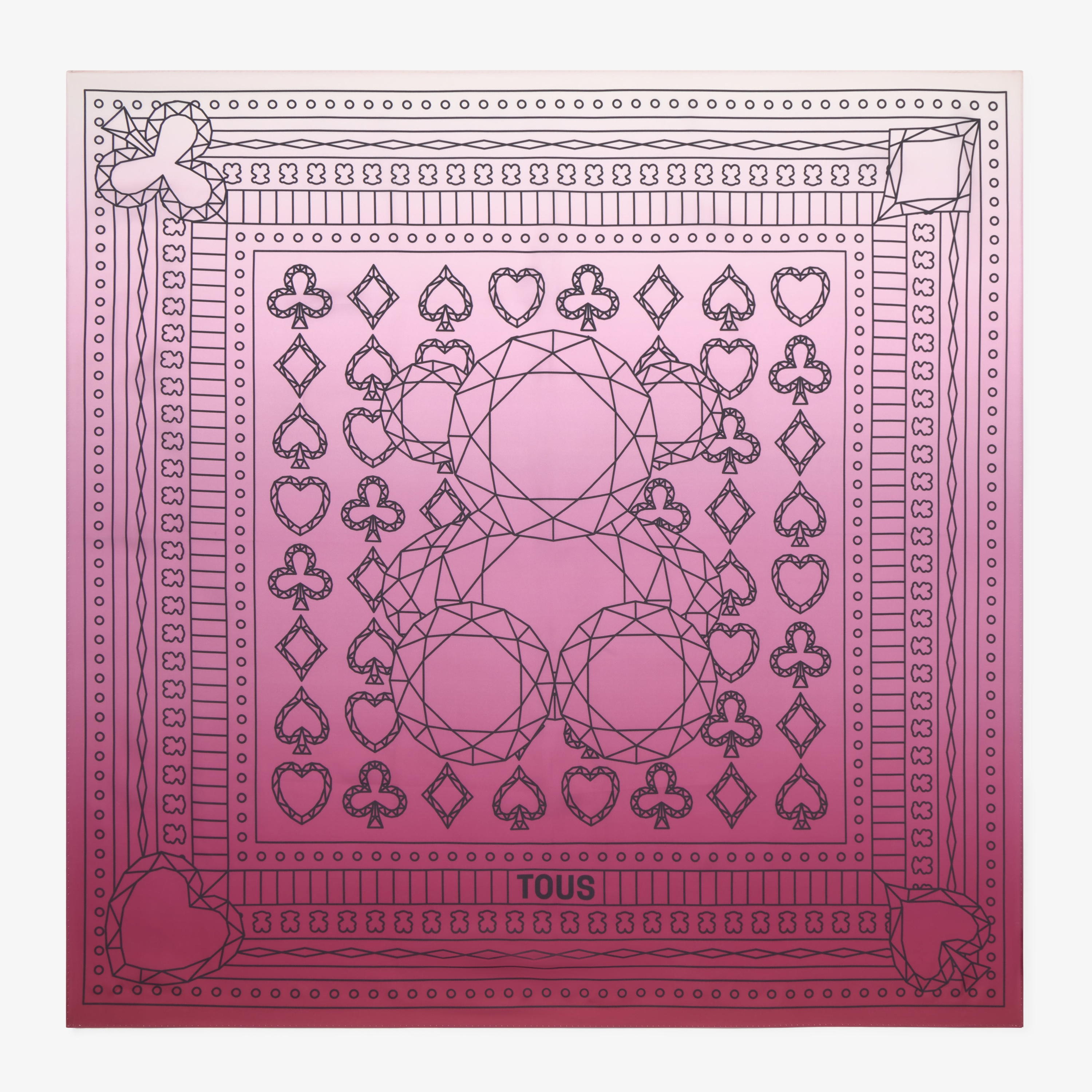 Square pink Scarf TOUS All In