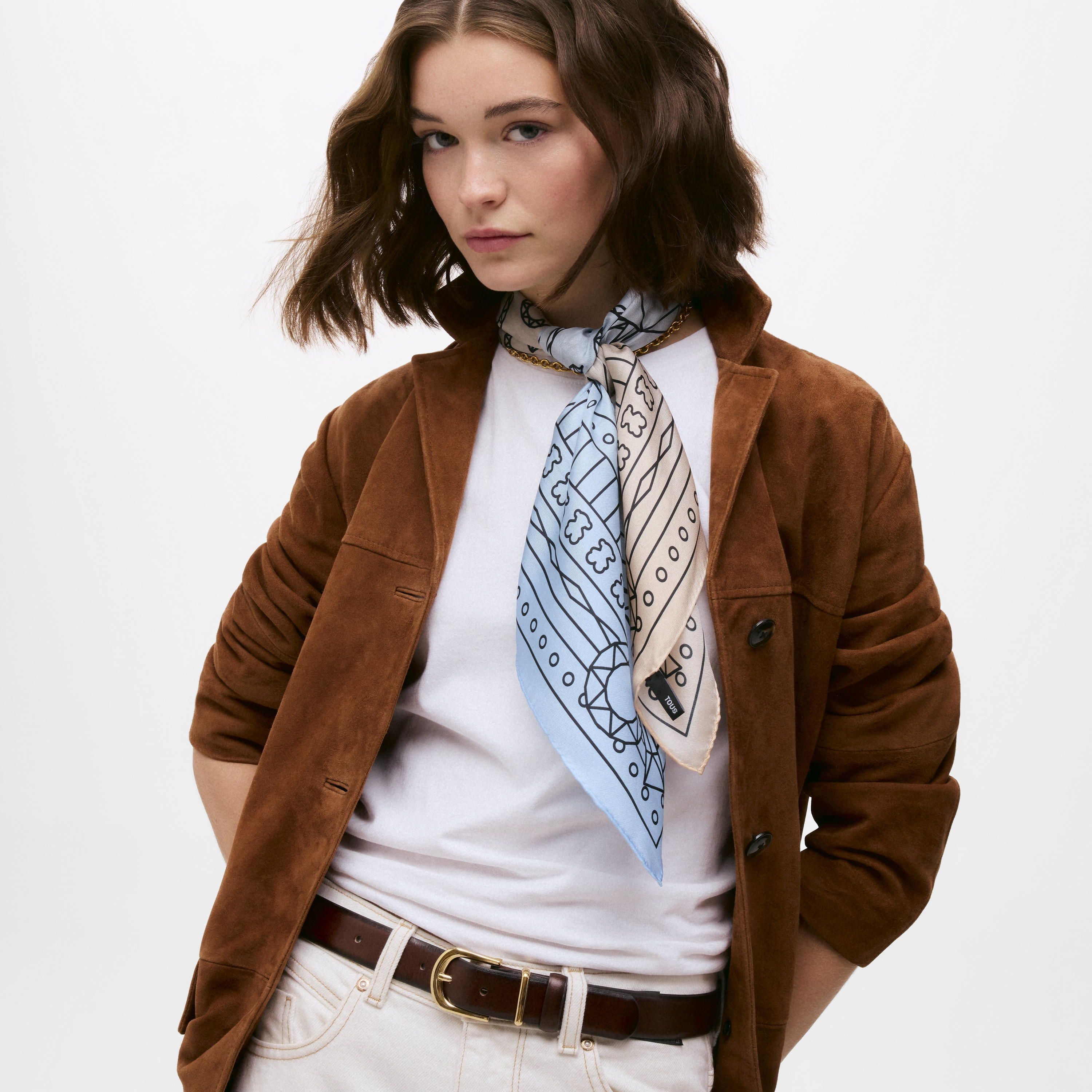 Square blue Scarf TOUS All In