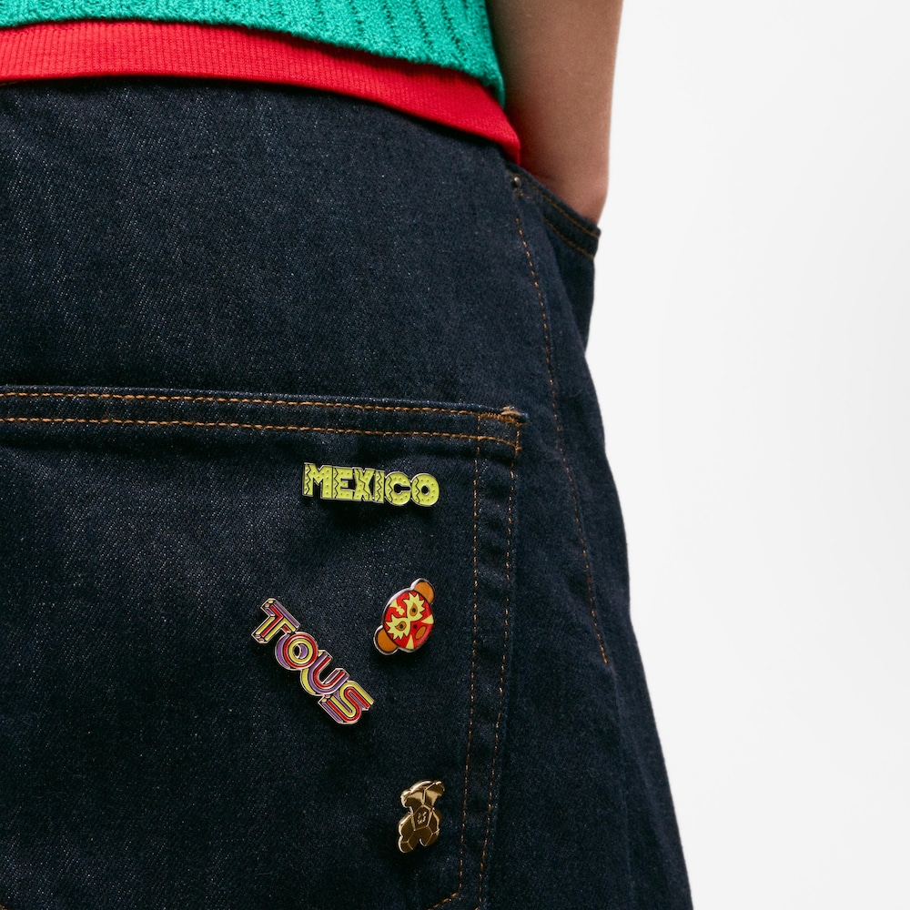 Pack de pins soccer ball dorado Mundial Mexico