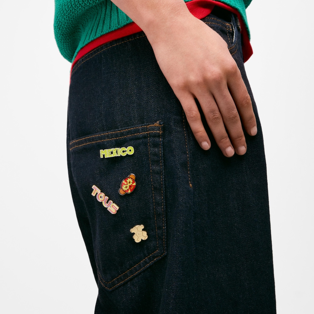 Pack de pins soccer ball dorado Mundial Mexico