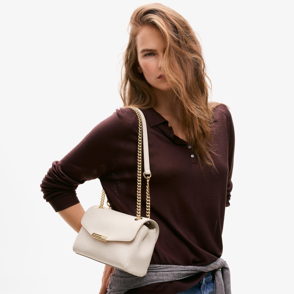 Bandolera de piel beige TOUS Camelia