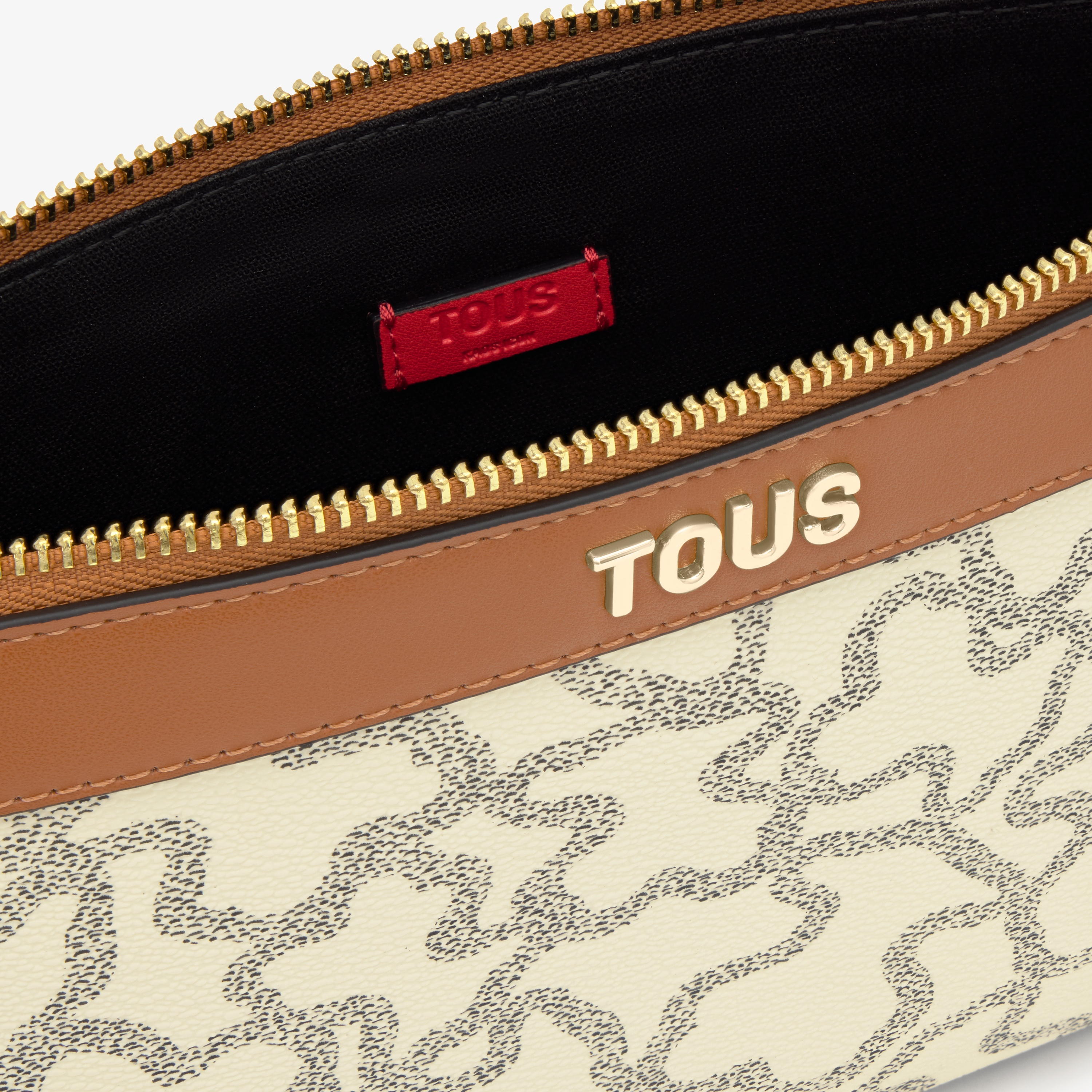 Beige and black Clutch bag TOUS Kaos Icon
