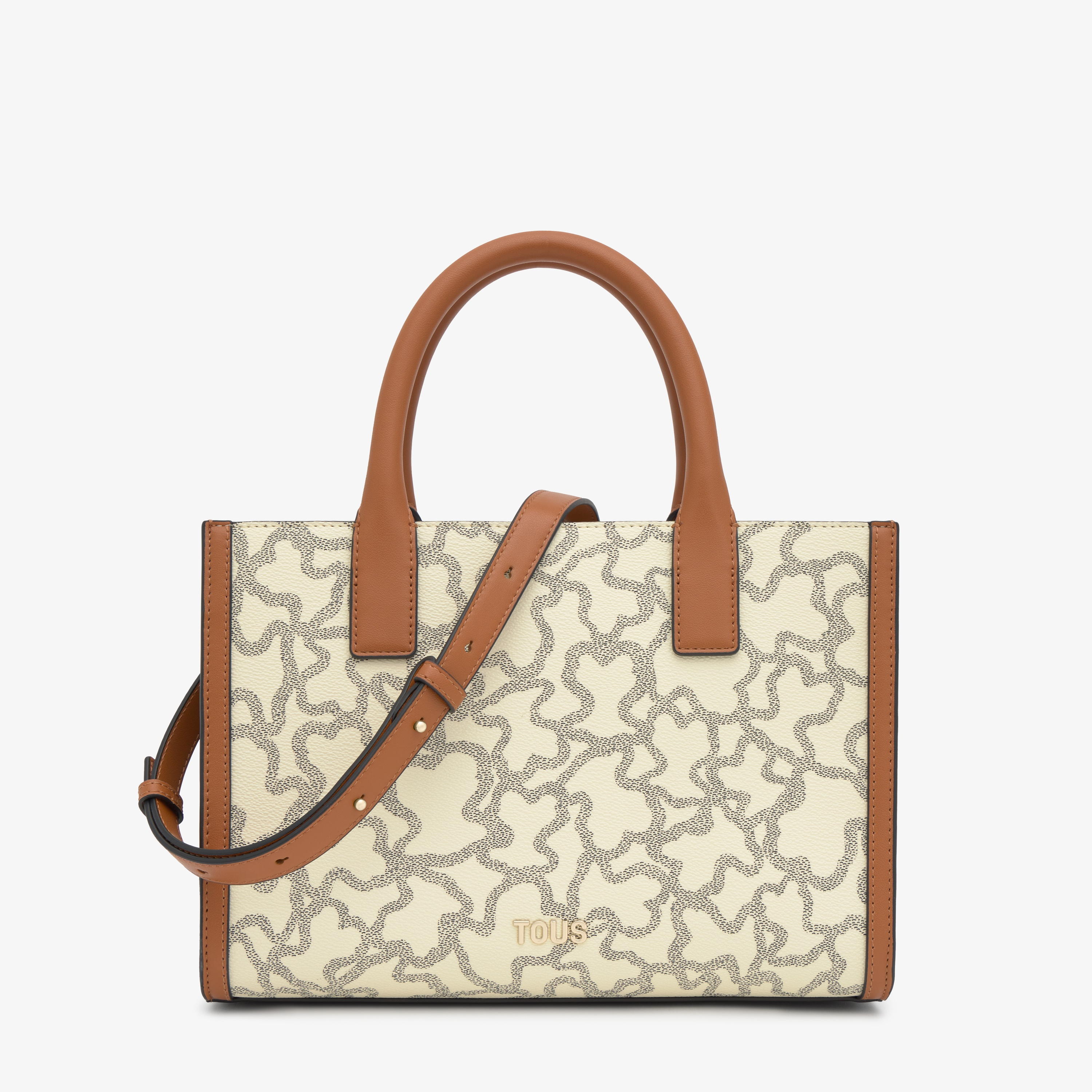 Medium beige and black Shopping bag TOUS Kaos Icon