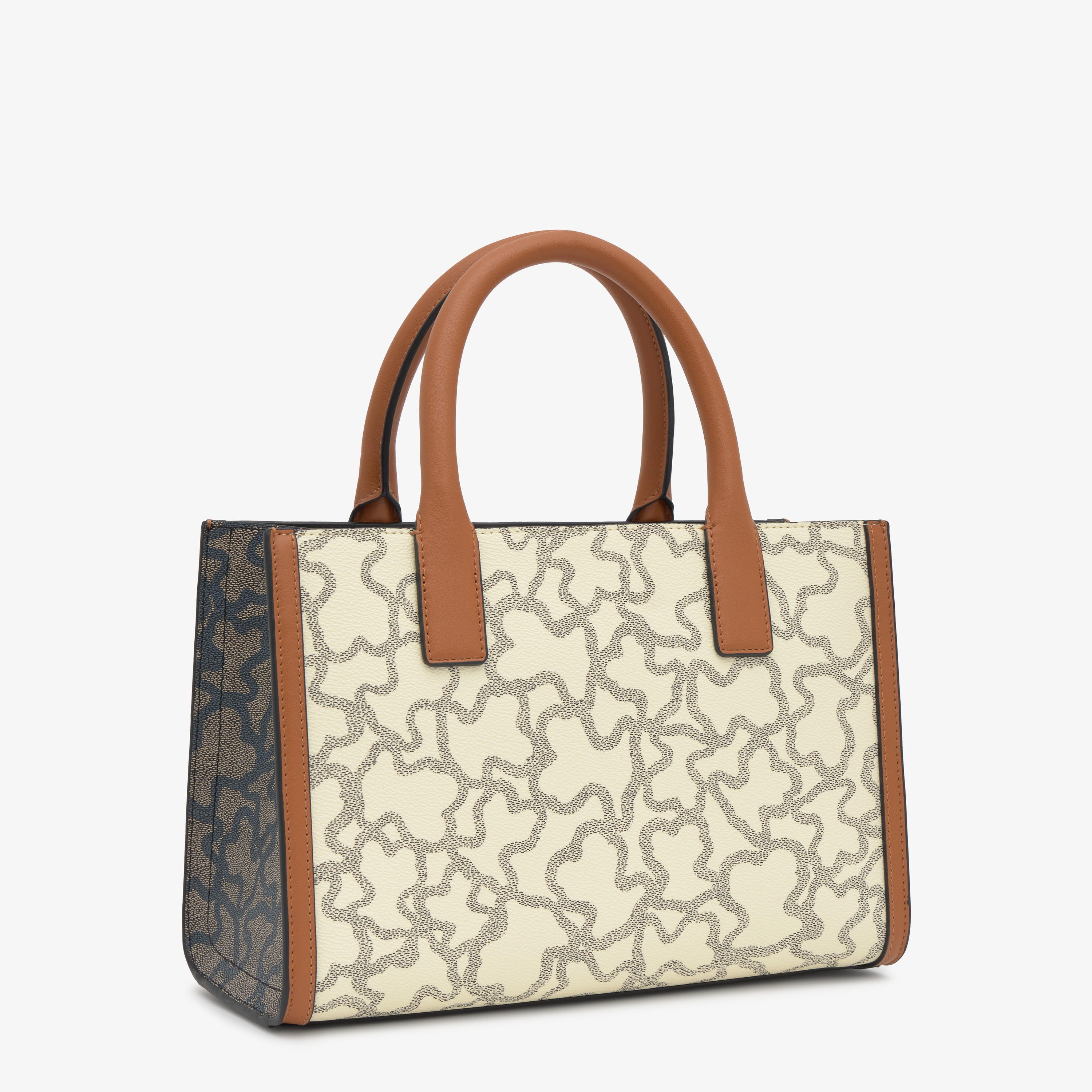 Medium beige and black Shopping bag TOUS Kaos Icon