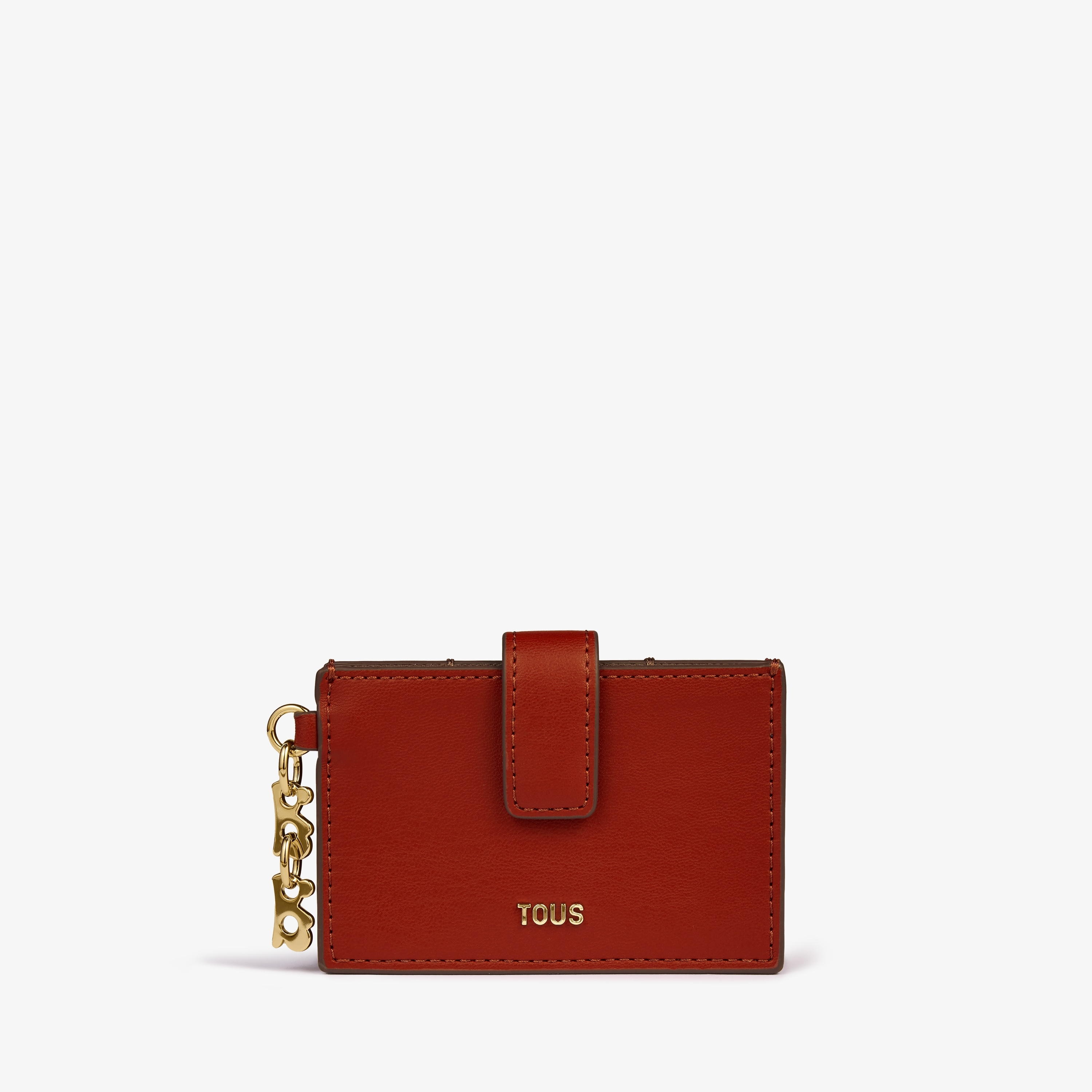 Mahogany-colored Cardholder TOUS Half Bear 