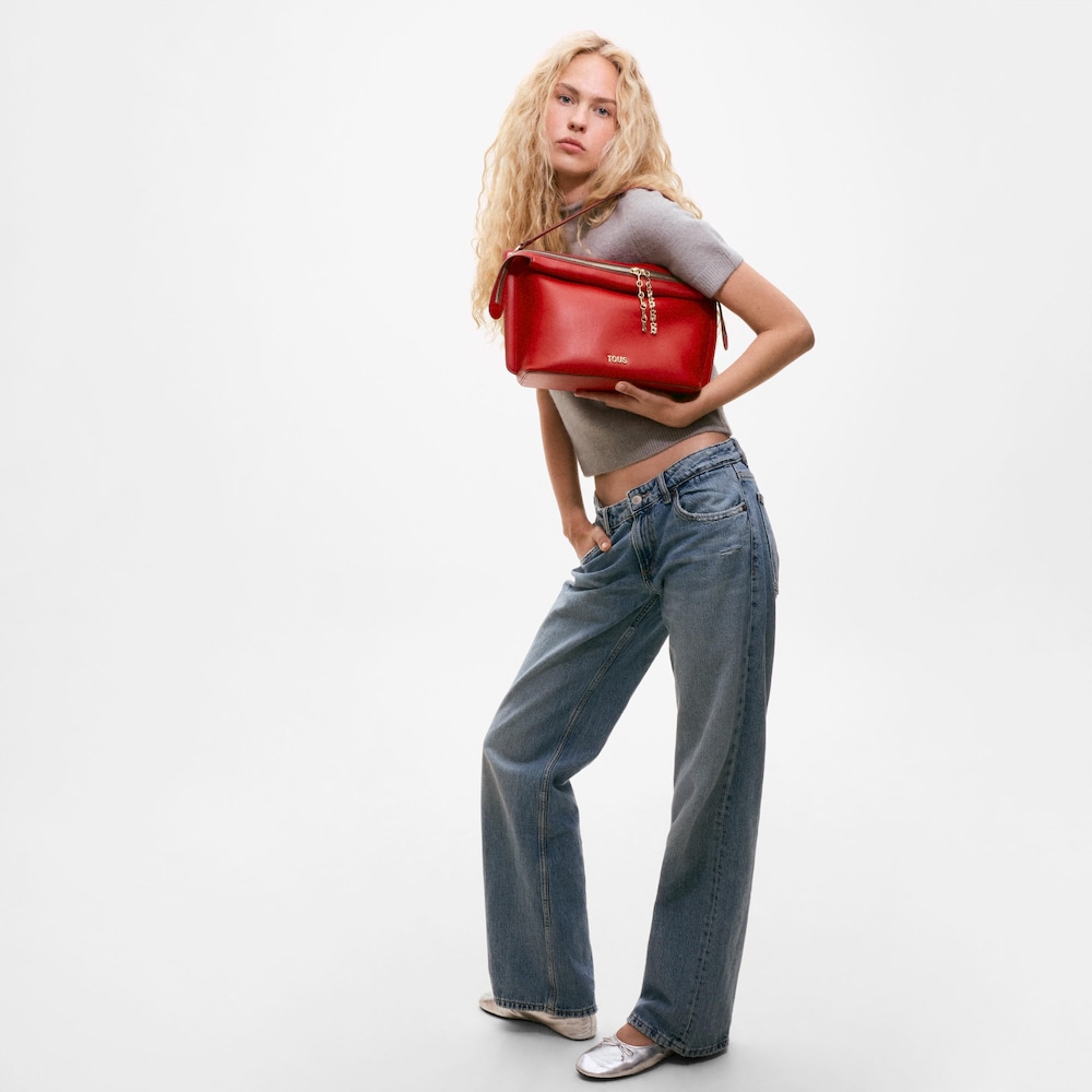 City bag media color mogano TOUS Half Bear 
