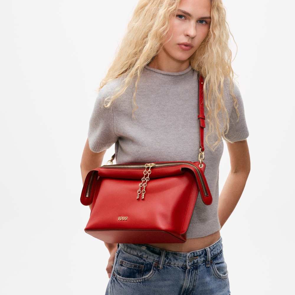 City bag media color mogano TOUS Half Bear 