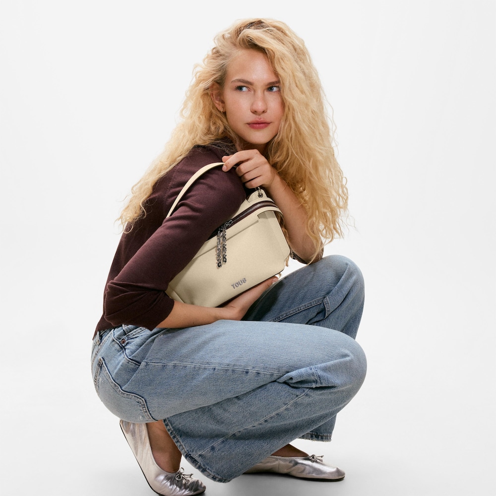 City bag piccola beige TOUS Half Bear 