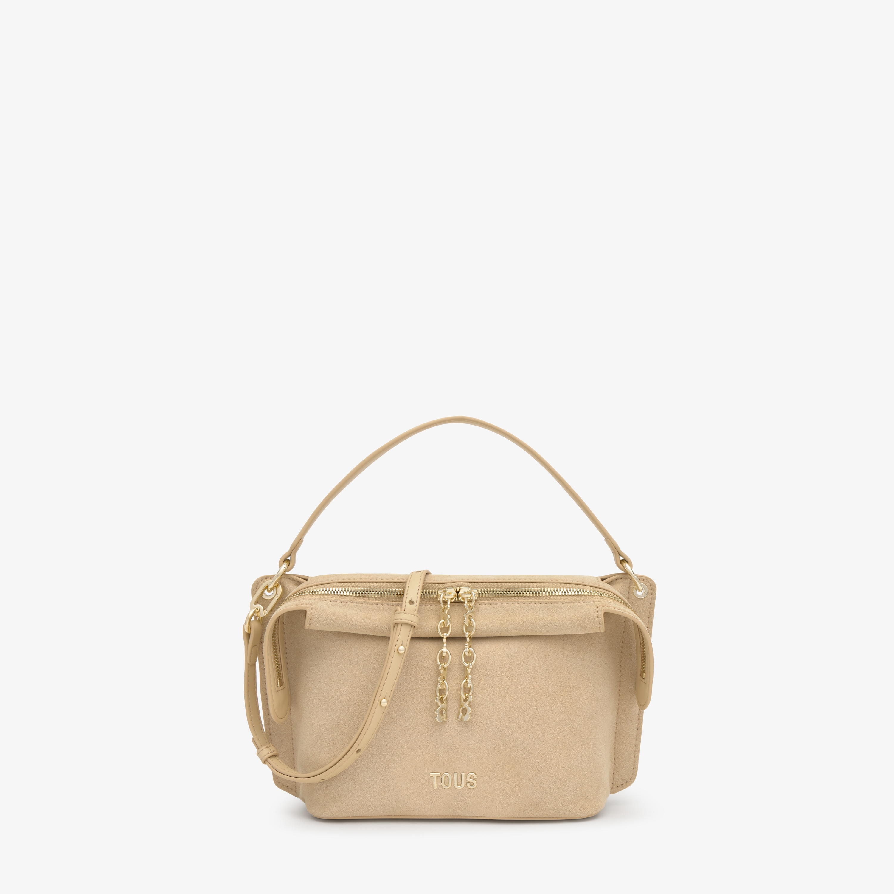 Small dark beige City bag TOUS Half Bear 