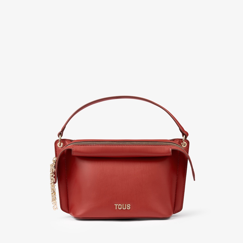Kleine mahagonifarbene Citytasche TOUS Half Bear 