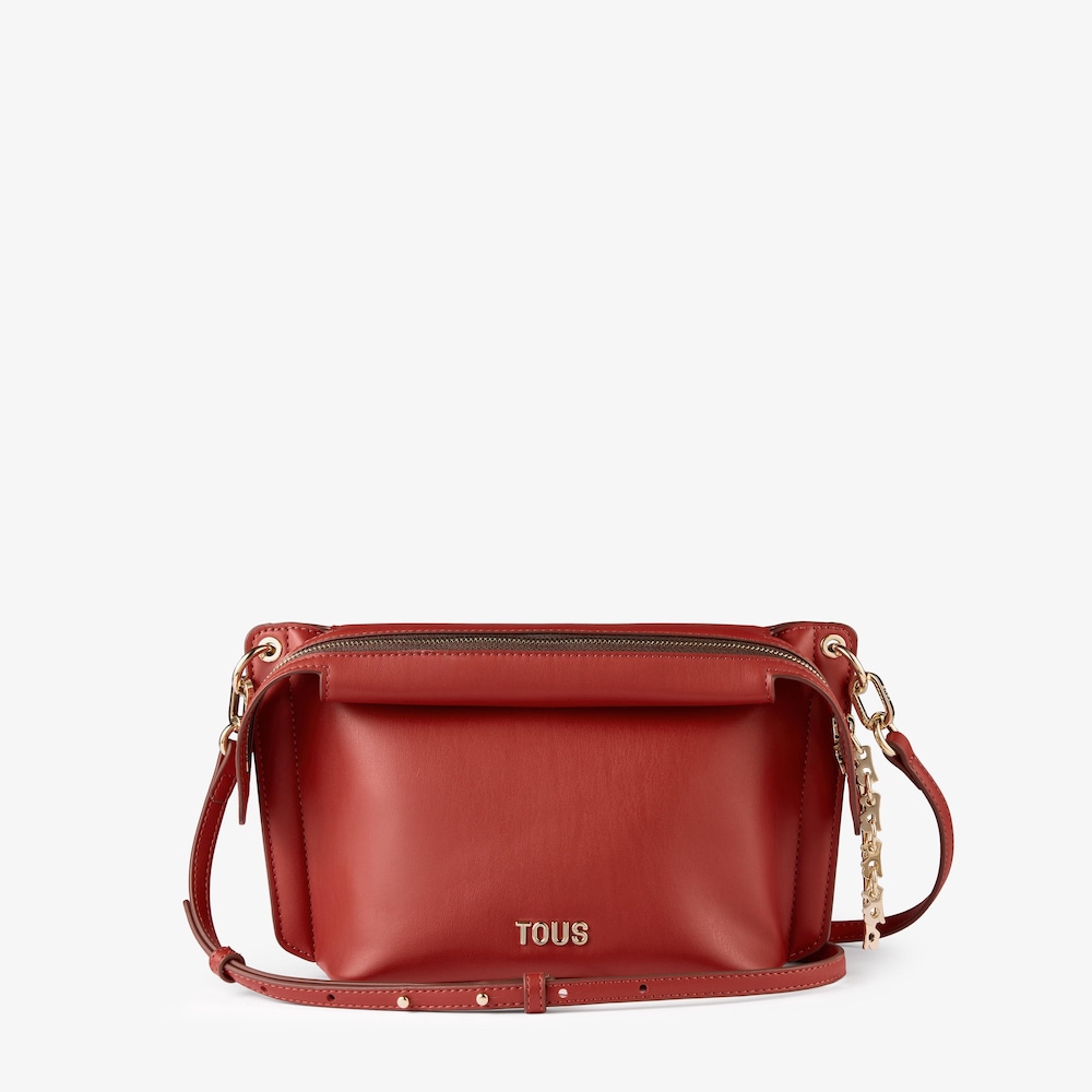 Kleine mahagonifarbene Citytasche TOUS Half Bear 